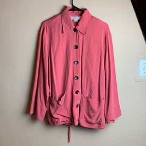Janice McCarty Rayon Oversized Button Jacket/Coat Top